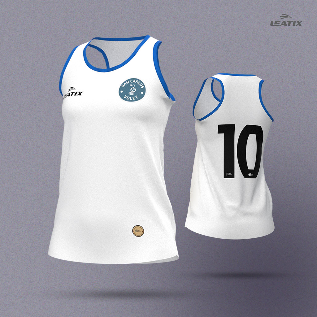 musculosa de juego voley hockey femenino con escudo personalizada